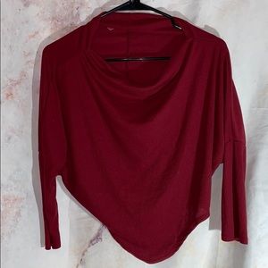 Cowl neck quarter sleeve crop ❤️